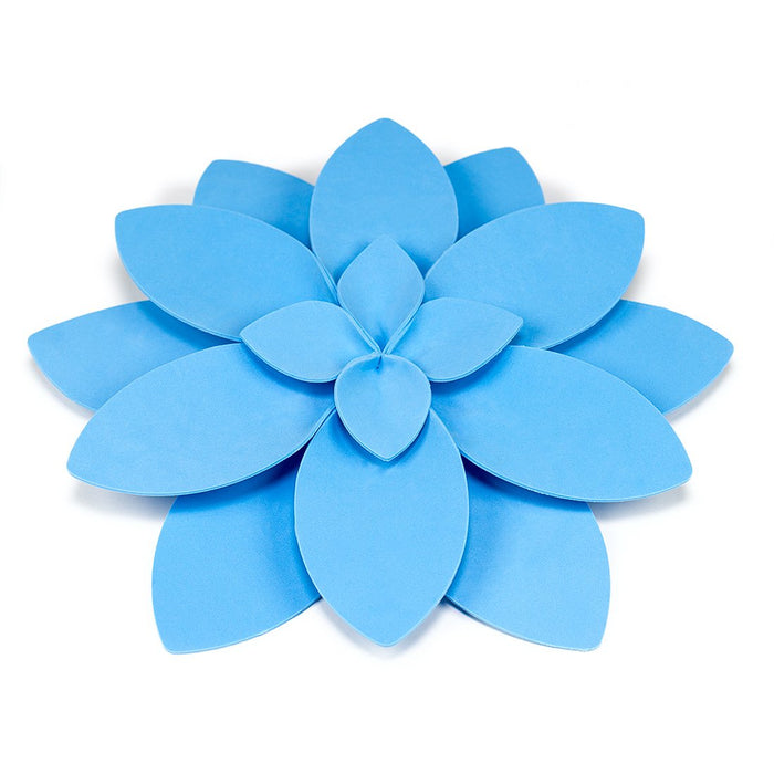 7 in. Blue Foam Dahlia Wallflower