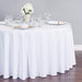 132 in. Round Polyester Tablecloth White