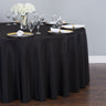 120 in. Round Polyester Tablecloth Black