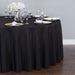 132 in. Round Polyester Tablecloth Black