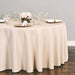 108 in. Round Polyester Tablecloth Beige