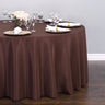 Bargain 108 In. Round Polyester Tablecloth Chocolate