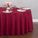 108 in. Round Polyester Tablecloth Burgundy