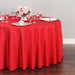 120 in. Round Polyester Tablecloth Red