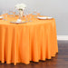 120 in. Round Polyester Tablecloth Orange