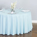 108 in. Round Polyester Tablecloth Baby Blue