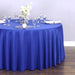 108 in. Round Polyester Tablecloth Royal Blue