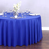 Bargain 120 In. Round Polyester Tablecloth Royal Blue