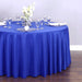120 in. Round Polyester Tablecloth Royal Blue