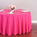 120 in. Round Polyester Tablecloth Fuchsia