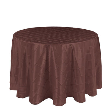 Bargain 108 in. Round Pintuck Tablecloth