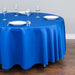 108 in. Round Square-Point Damask Tablecloth Royal Blue