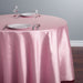 108 in. Round Shantung Silk Tablecloth Pink