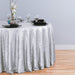 120 in. Round Sequin Tablecloth Silver