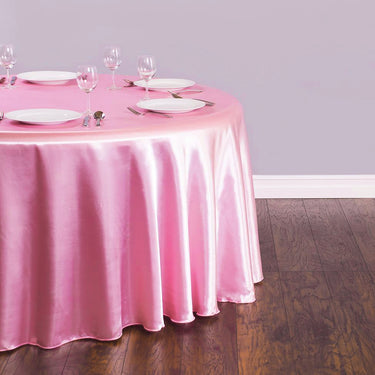 108 in. Round Satin Tablecloth (14 Colors)