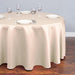 108 in. Round Square-Point Damask Tablecloth Ivory