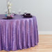 120 in. Round Sequin Tablecloth Purple