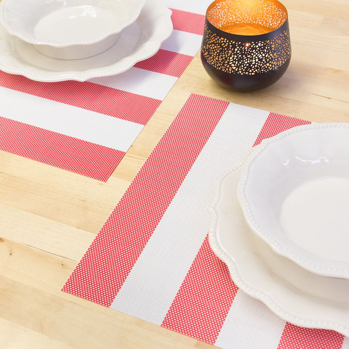 12 X 18 in. Striped Pvc Placemat 2/Pack (3 Colors)