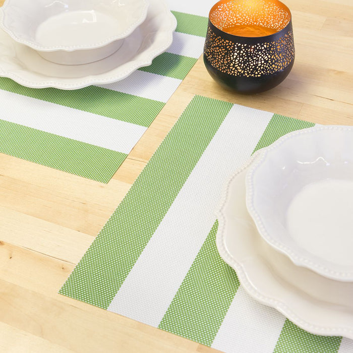 12 X 18 in. Striped Pvc Placemat 2/Pack (3 Colors)