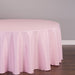 132 in. Round Polyester Tablecloth Light Pink