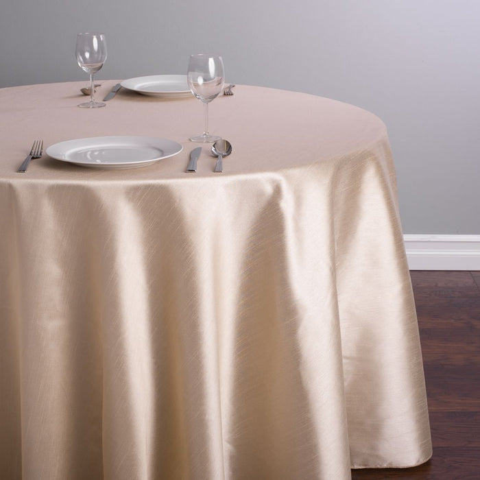 132 in. Round Shantung Silk Tablecloth (12 Colors)