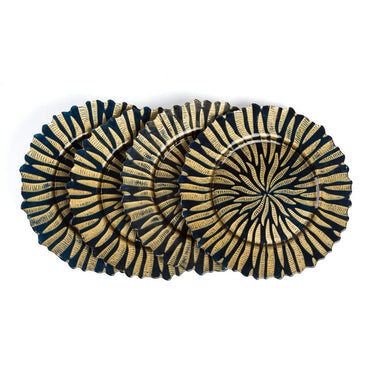 Halley Glass Charger Plate 4/Pack (2 Colors)