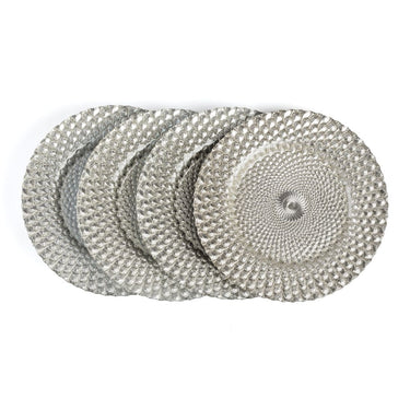 Athena Glass Charger Plate 4/Pack (2 Colors)