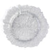 Silver Coral Glass Charger Plate 4/Pack