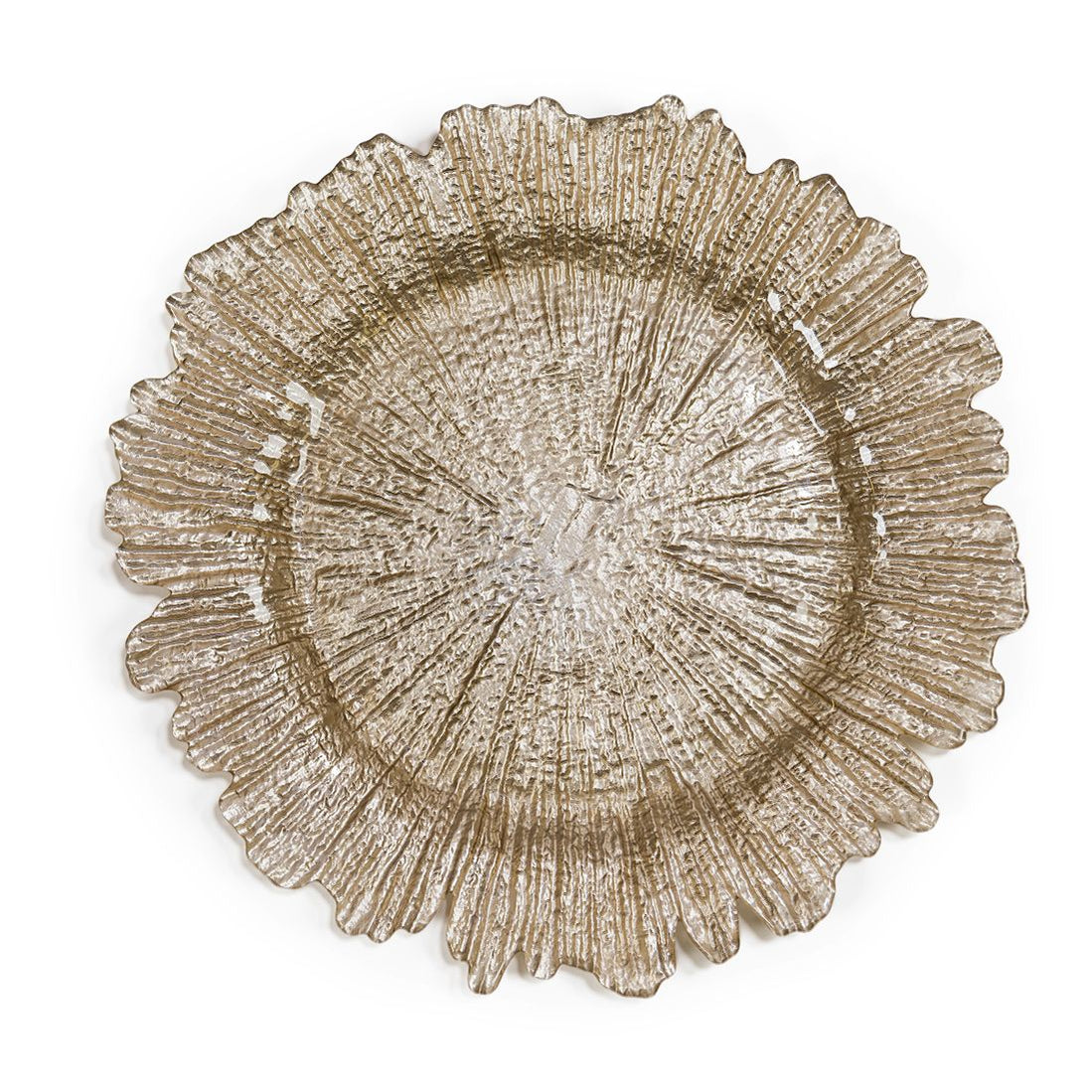 Coral Glass Charger Plate 4/Pack (10 colors) — LinenTablecloth