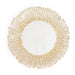 Gold Rimmed Coral Glass Charger Plate 4/Pack