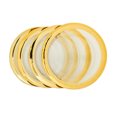 Band Clear Glass Charger Plate 4/Pack (2 Colors)