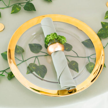 Band Clear Glass Charger Plate 4/Pack (2 Colors)