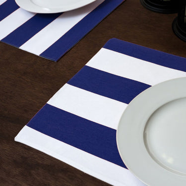 13 X19 in. Striped Collection Cotton Placemats 4/Pack