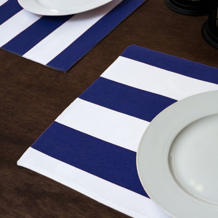 13 X19 in. Striped Collection Cotton Placemats 4/Pack (3 Patterns)