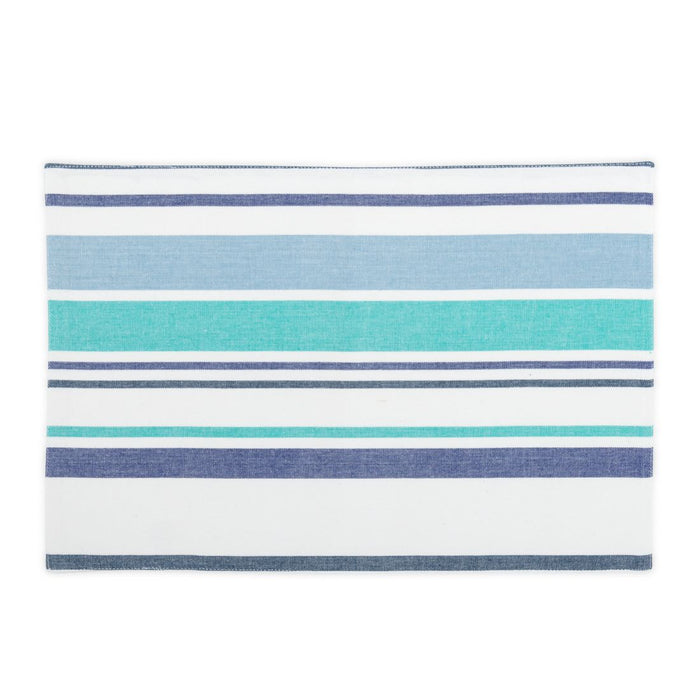 Blue Barcode-Striped Placemats 4/Pack