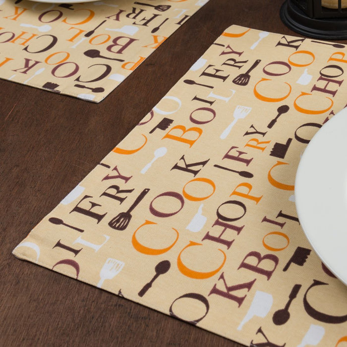 Autumn Chef Print Placemats 4/Pack