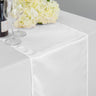 Bargain 14 x 108 in. Satin Table Runner White