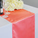 14 x 108 in. Satin Table Runner Coral