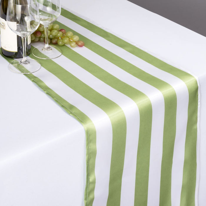 14 X 108 in. Striped Satin Table Runner