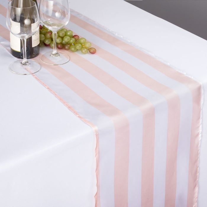 14 X 108 in. Striped Satin Table Runner