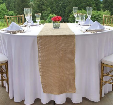 Bargain 13 x 108 in. Burlap Table Runner Natural