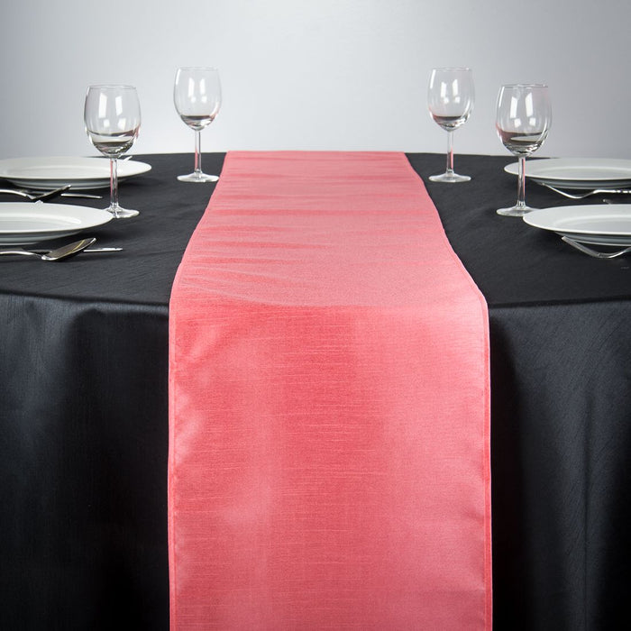 14 X 108 in. Shantung Silk Table Runner Coral