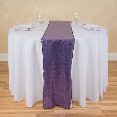 14 X 108 in. Sequin Table Runner Purple