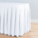 21 ft. Accordion Pleat Polyester Table Skirt White