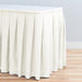21 ft. Accordion Pleat Polyester Table Skirt Ivory