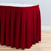 14 ft. Accordion Pleat Polyester Table Skirt Burgundy
