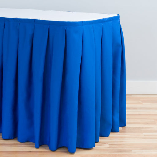 Bargain 14 Ft. Accordion Pleat Polyester Table Skirt Royal Blue