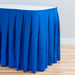 Bargain 17 Ft. Accordion Pleat Polyester Table Skirt Royal Blue