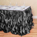 14 ft. Curly Willow Table Skirt Black