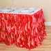 14 ft. Curly Willow Table Skirt Red